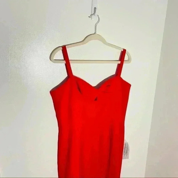 Dress the Population Eve Midi Sheath Dress Red Size XL - Picture 3 of 7